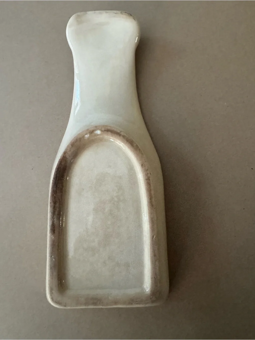 Vintage Farm Fresh Brand Ceramic Milk Bottle Spoon Rest